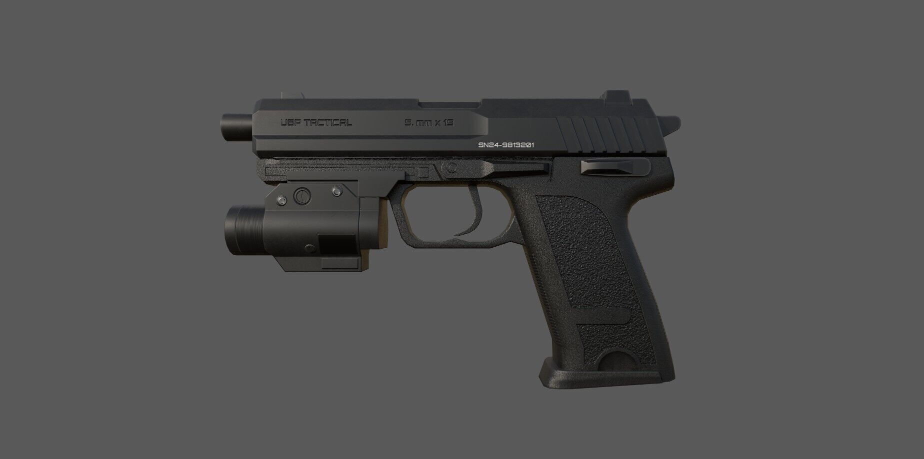 Handgun - USP Glock Game Model for games Low-poly 3D model_3