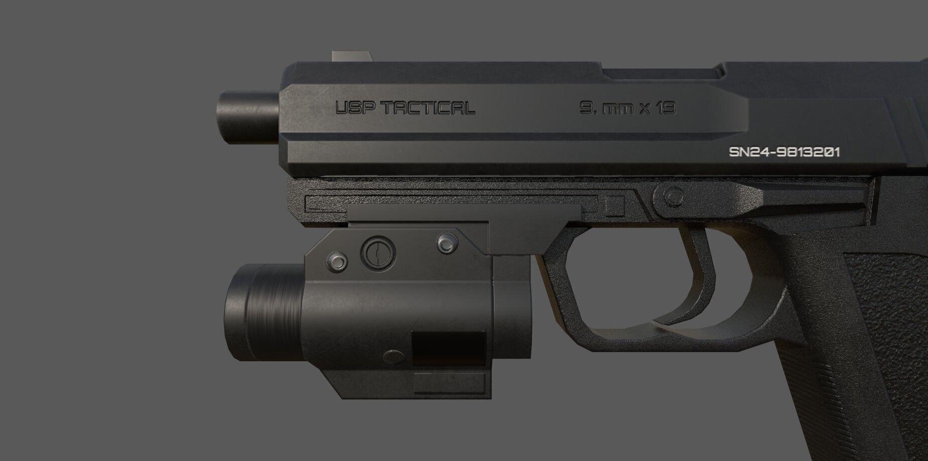Handgun - USP Glock Game Model for games Low-poly 3D model_1