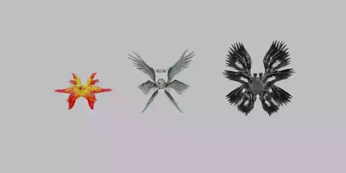 Biblically Accurate Angel 3D Model Pack