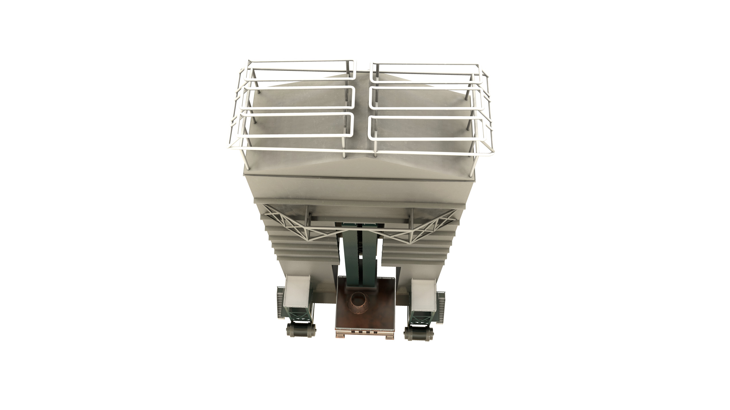 Launch pad Low-poly 3D model_6