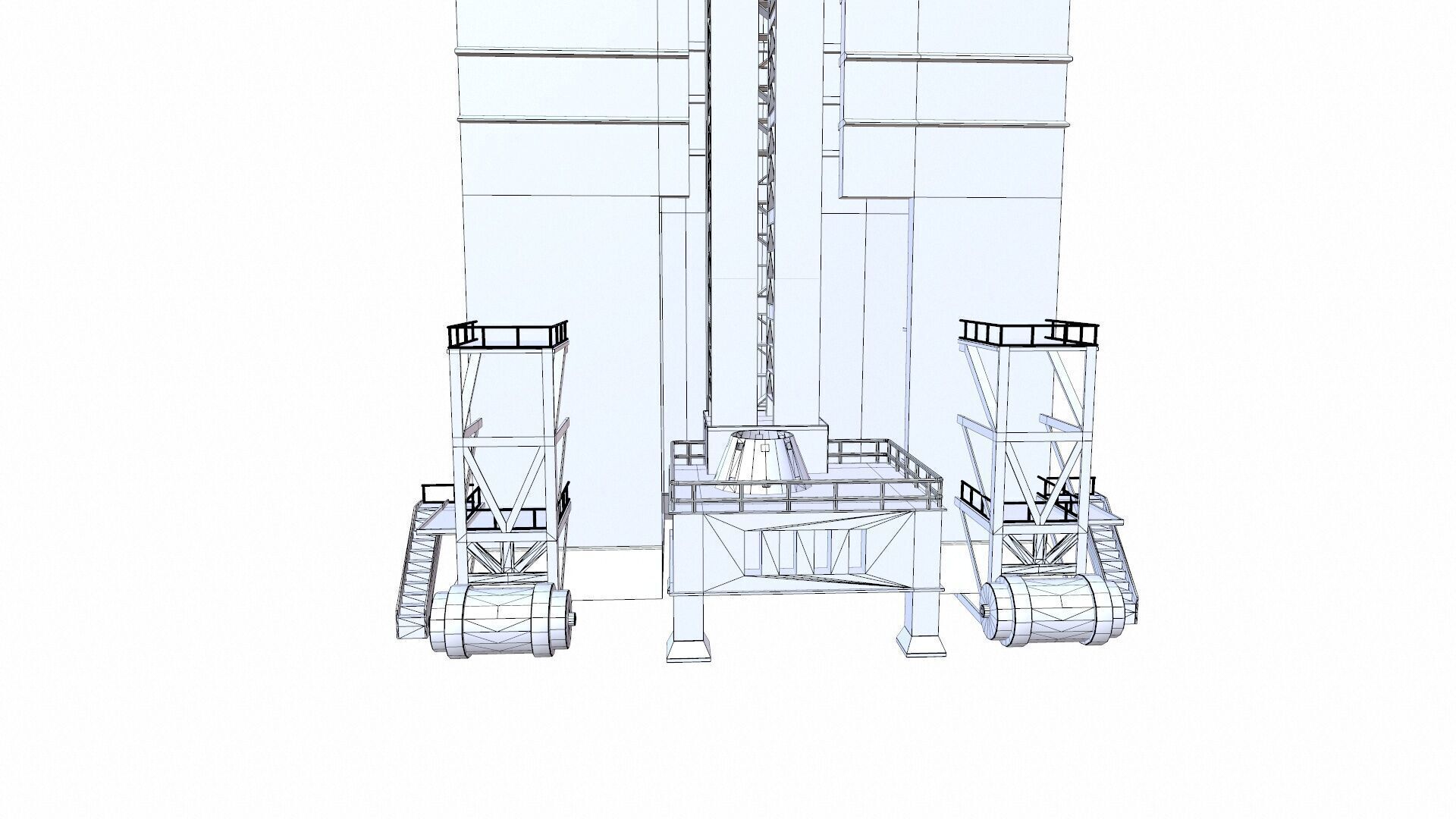 Launch pad Low-poly 3D model_14