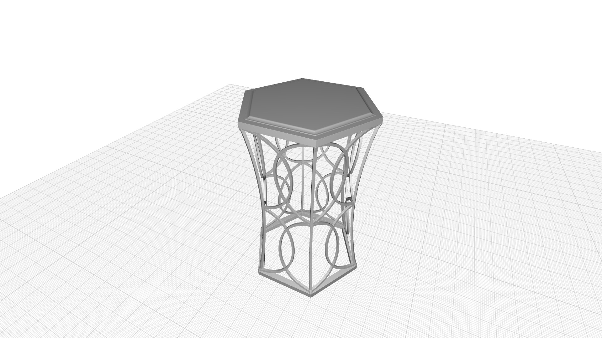 Circle End Table 3D model_5