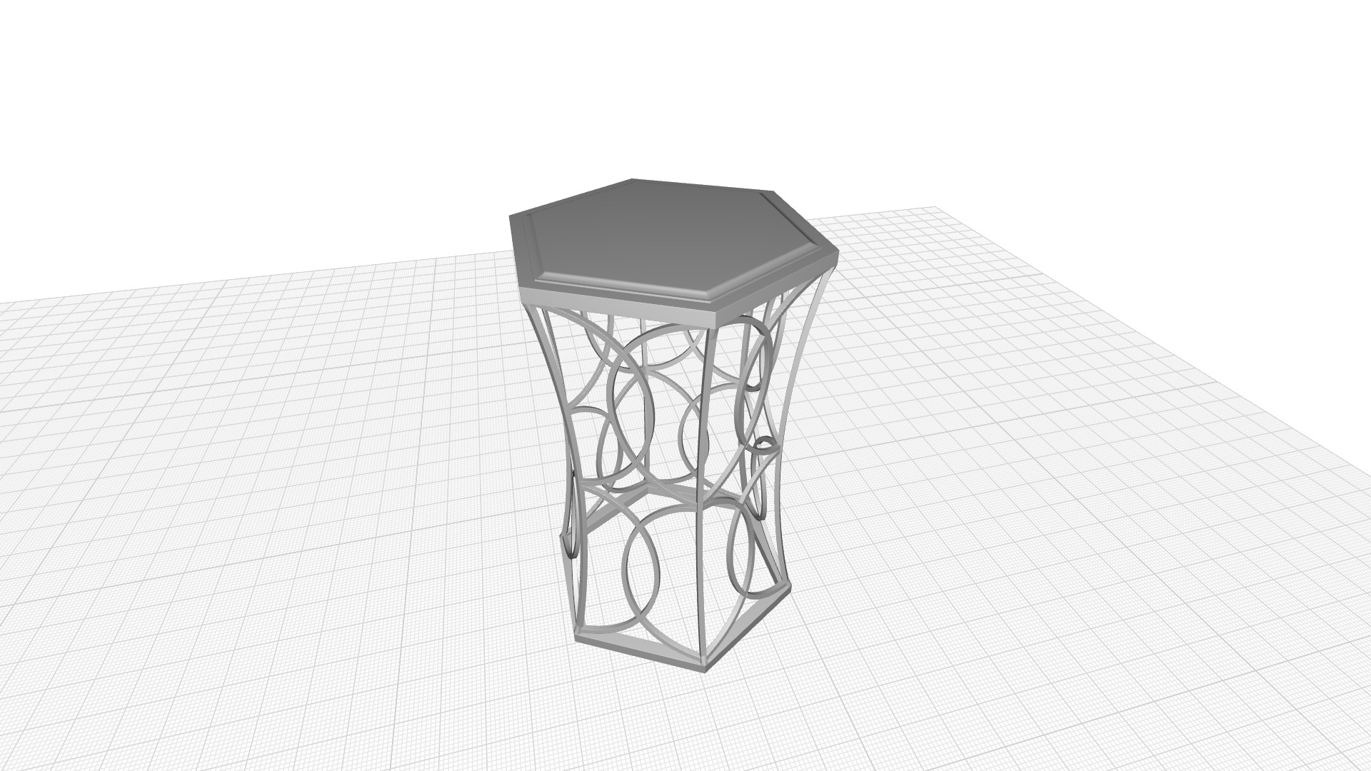 Circle End Table 3D model_6
