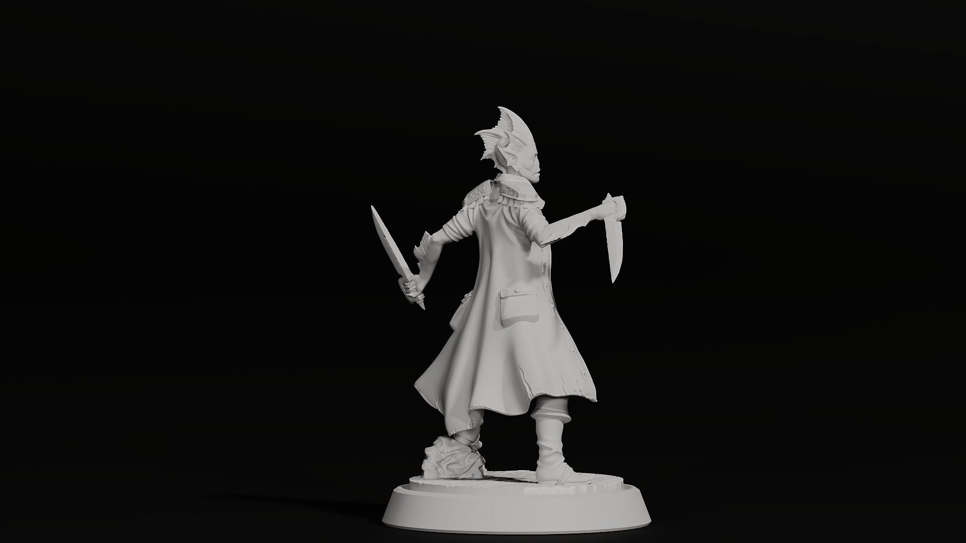 Half Sahuagin Pirate 3D print model_1