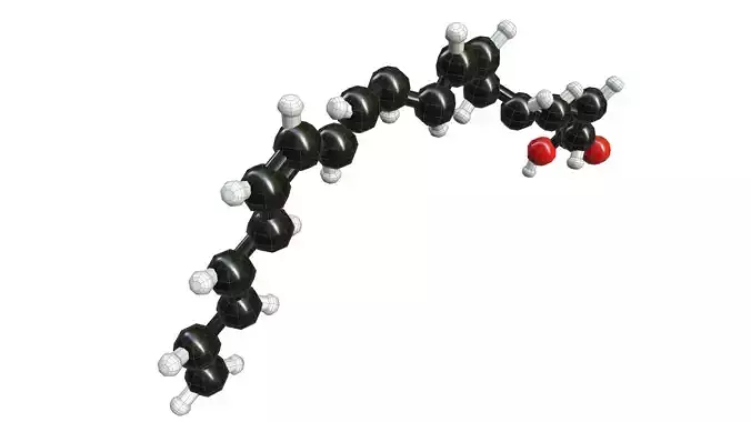 Molecular Low-poly 3D model