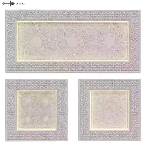 Arabic islamic ceilling pattern set 506