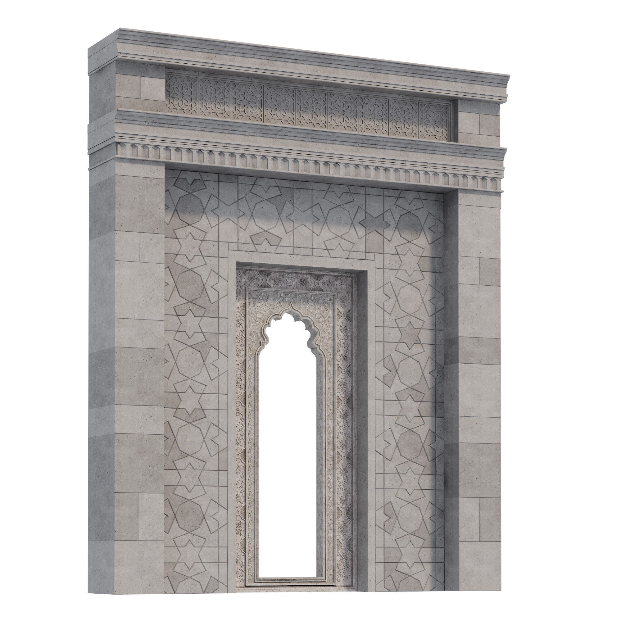 Arabic turkish islamic architectural element set 500 3D model_1