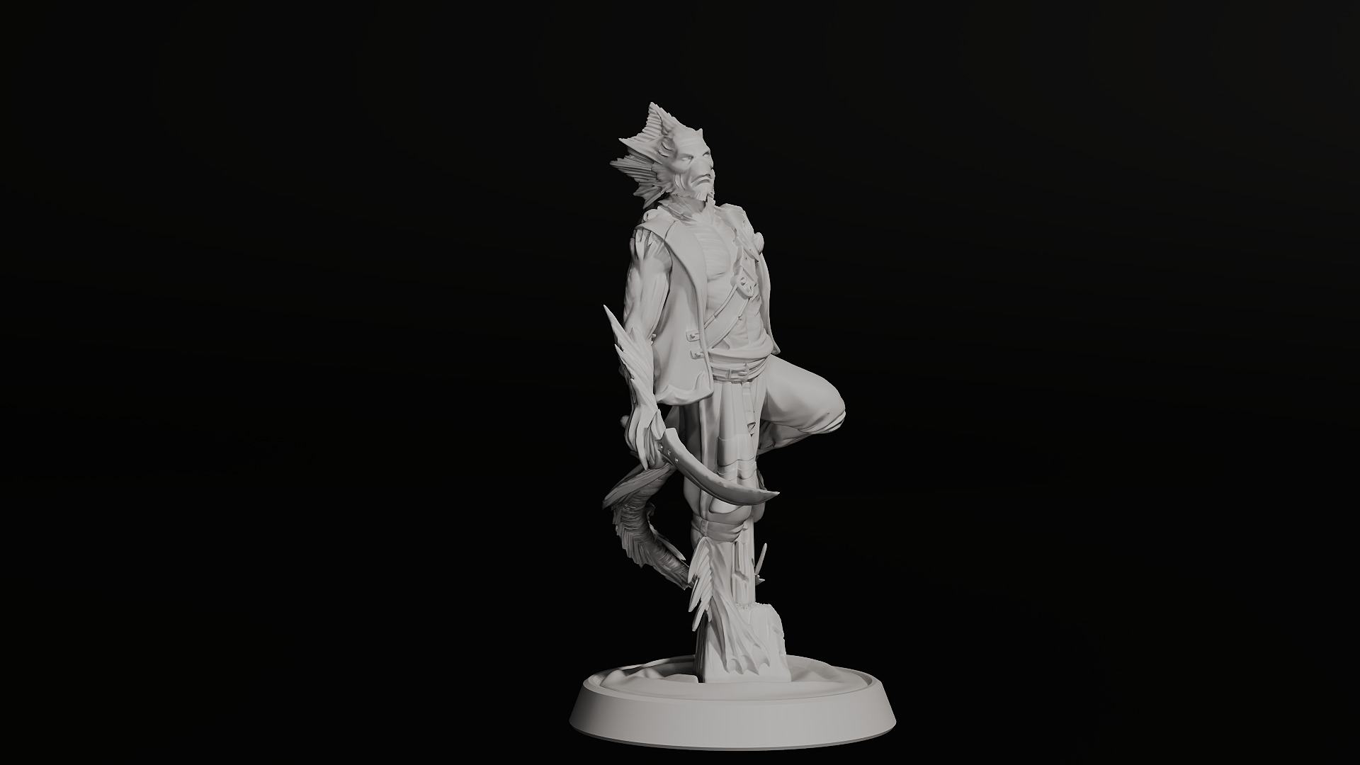 sahuagin pirate 3D print model_1