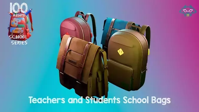 Teachers and Students School Bag -100 Assets - School Series 