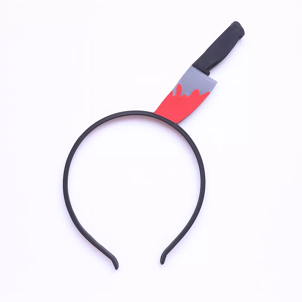 HeadBand with Knife Stuck in Head - Halloween Party Accessories 3D print model