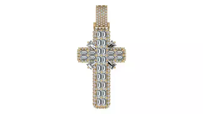 Royal Emerald Cross Pendant