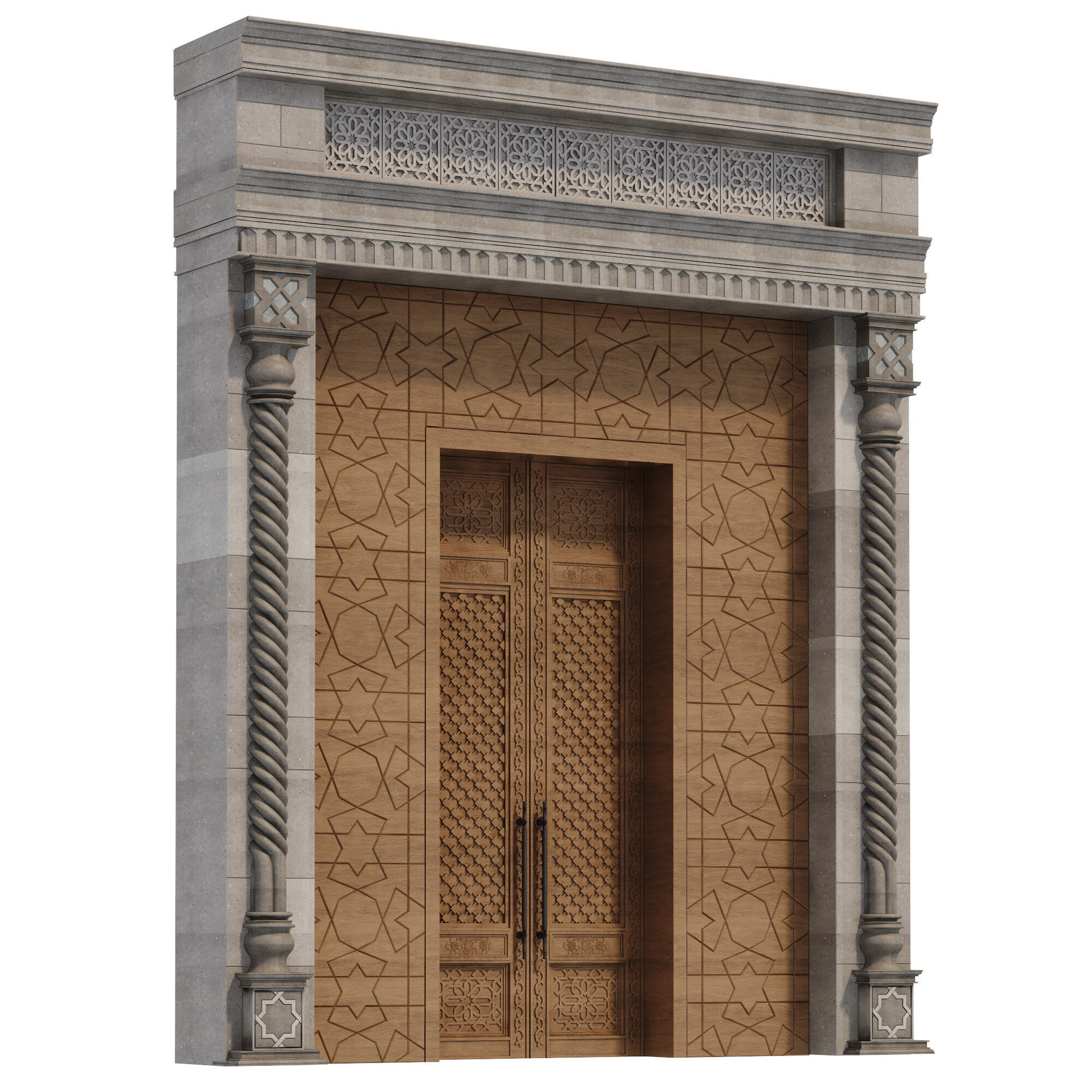 Arabic turkish islamic architectural element set 501 3D model_2