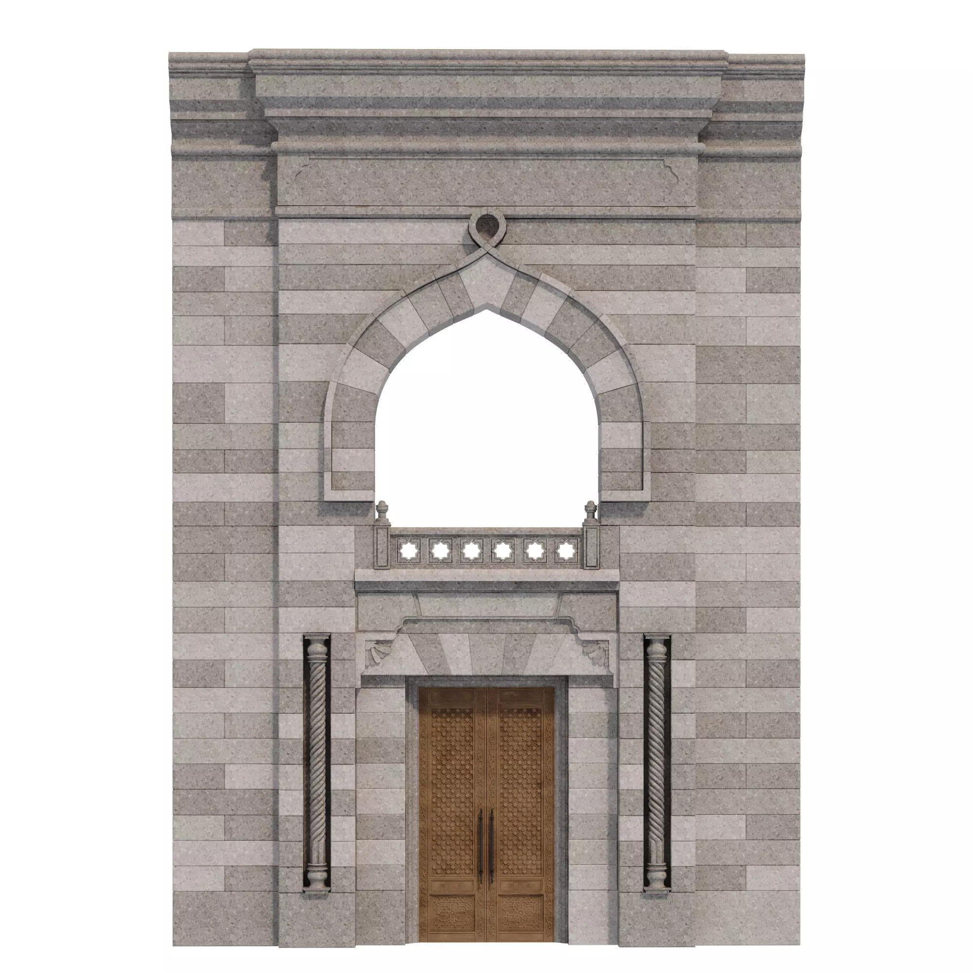 Arabic turkish islamic architectural element set 502 3D model_0
