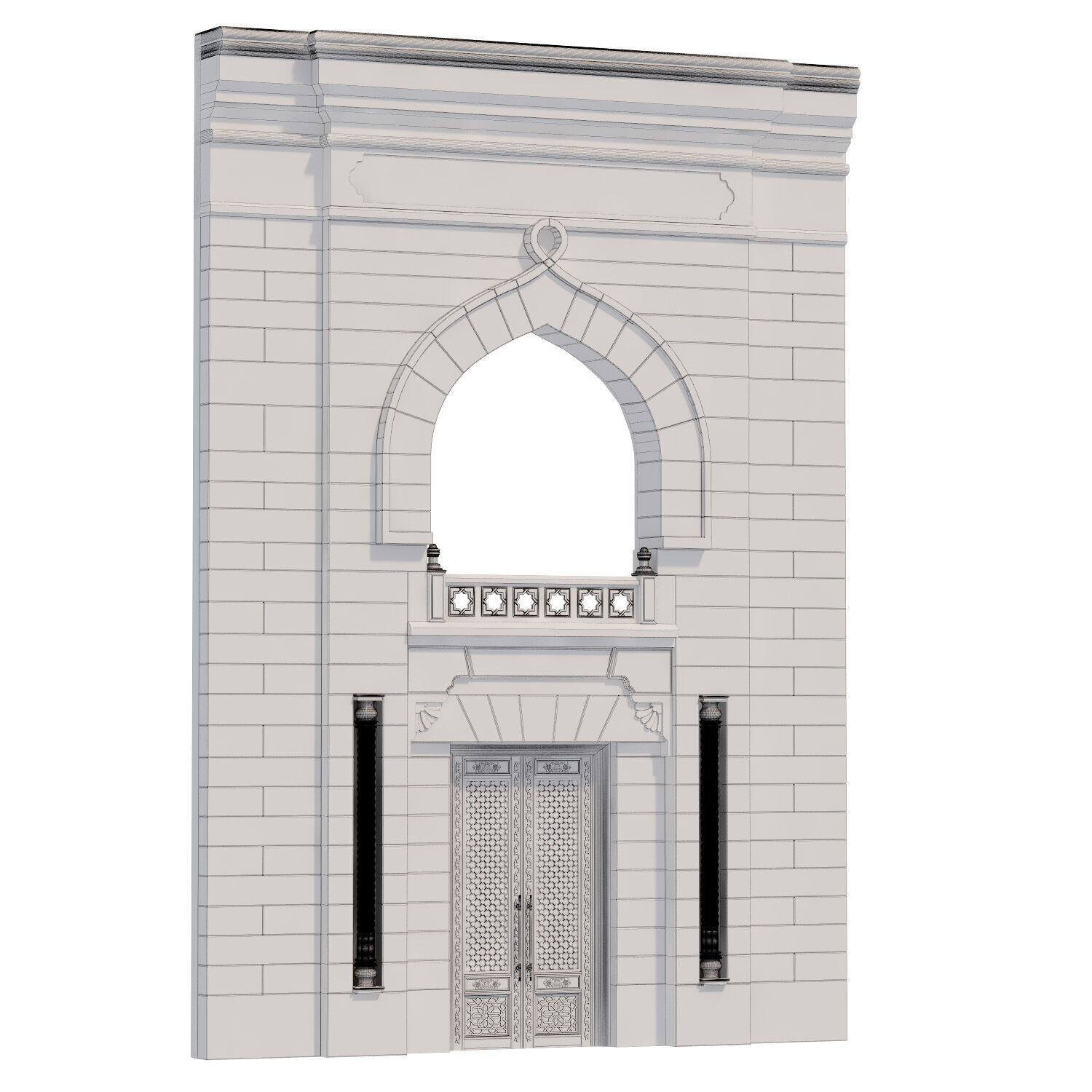 Arabic turkish islamic architectural element set 502 3D model_2