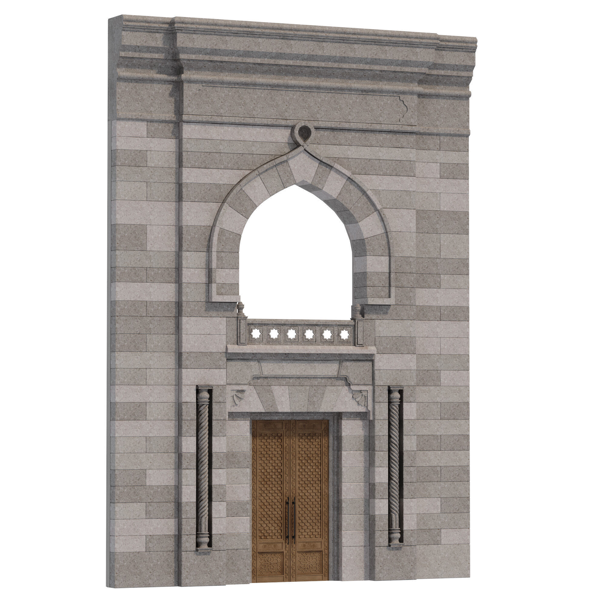 Arabic turkish islamic architectural element set 502 3D model_1