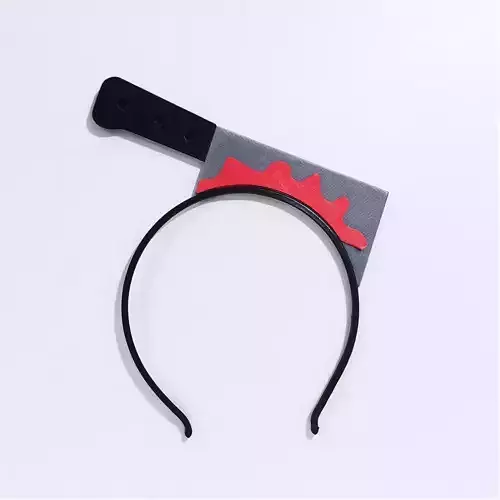 HeadBand with Cleaver Stuck in Head 3D print model