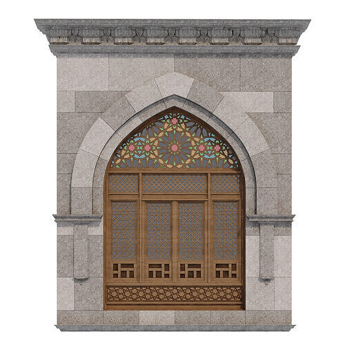 Arabic turkish islamic architectural element set 503 3D model