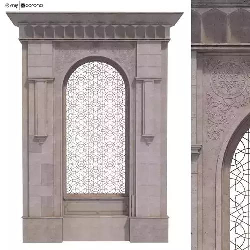 Arabic turkish islamic architectural element set 504 3D model Arabic turkish islamic architectural element set 504 3D model