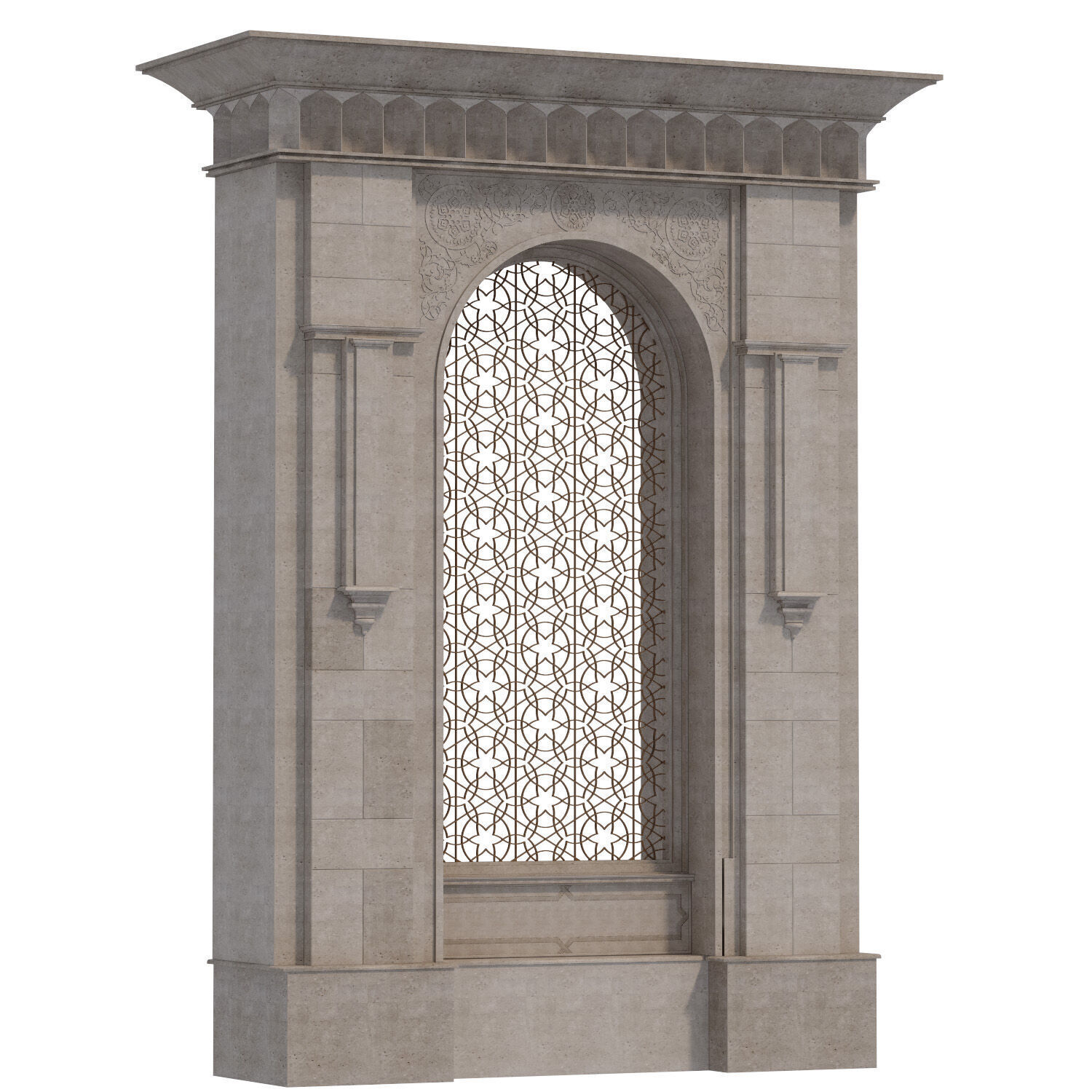 Arabic turkish islamic architectural element set 504 3D model_1