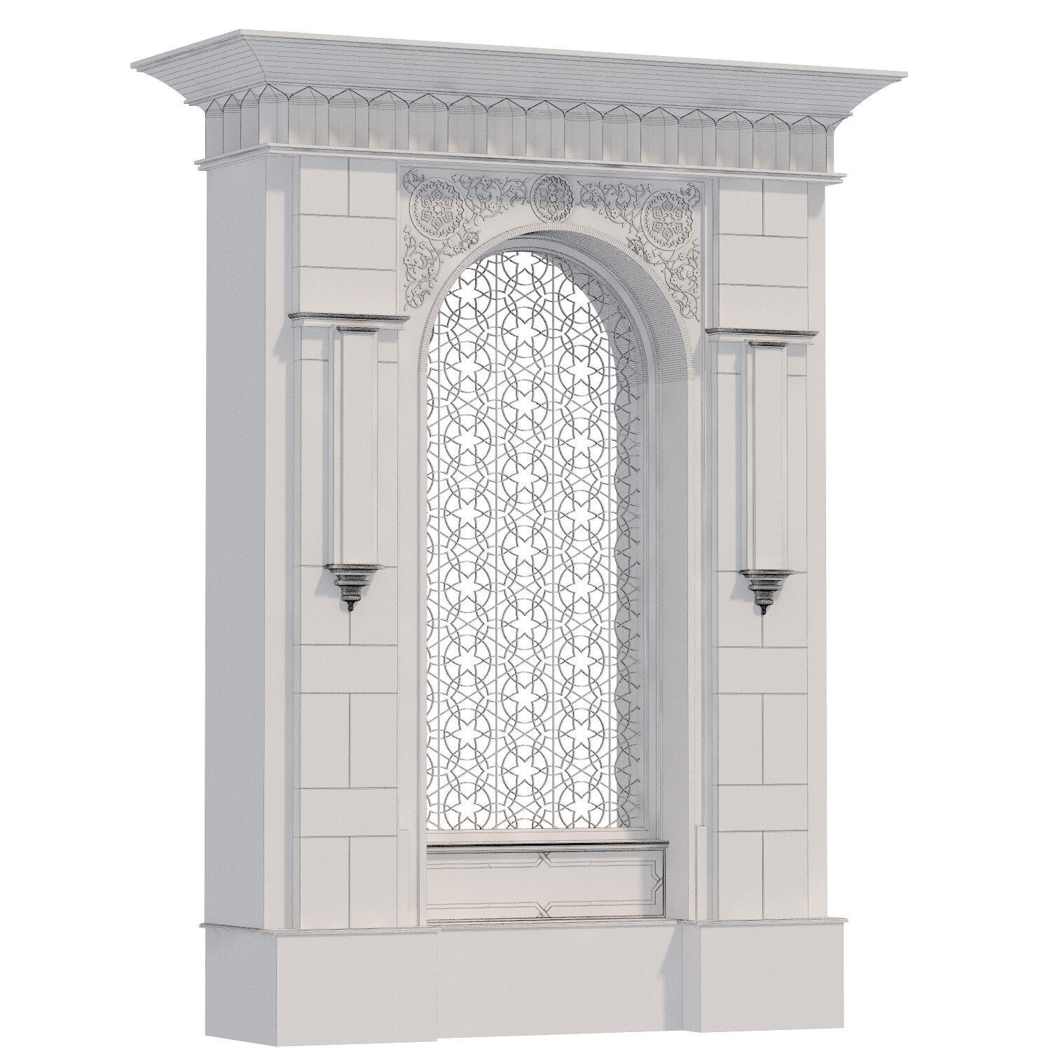 Arabic turkish islamic architectural element set 504 3D model_2