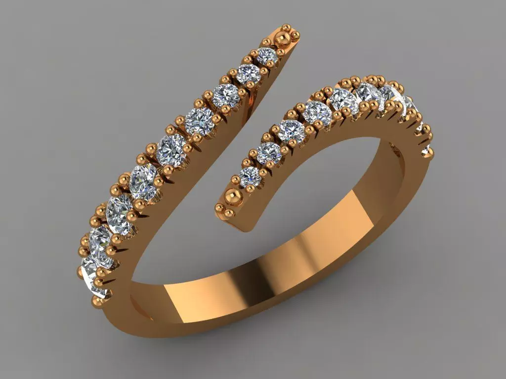 Women ring 3D print model_0