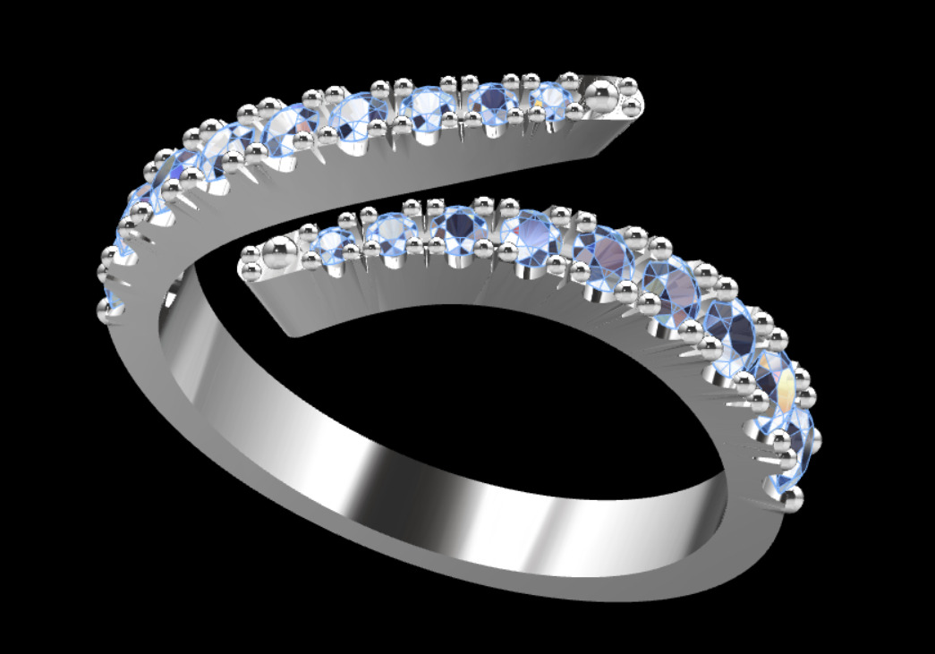 Women ring 3D print model_11