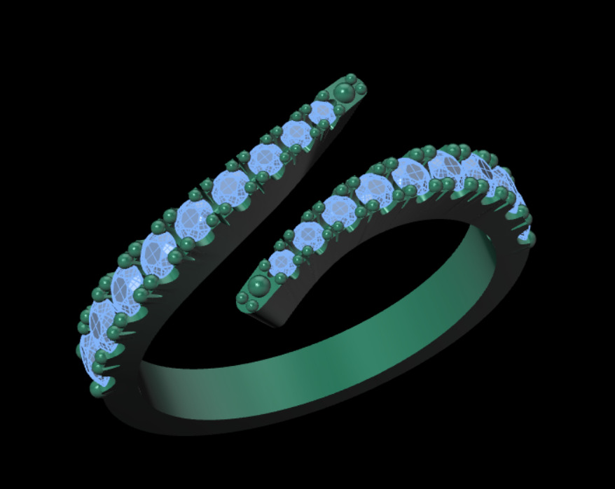 Women ring 3D print model_10