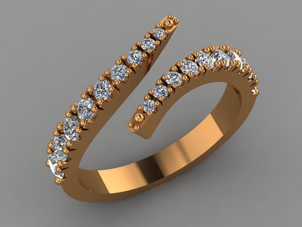 Women ring 3D print model_13