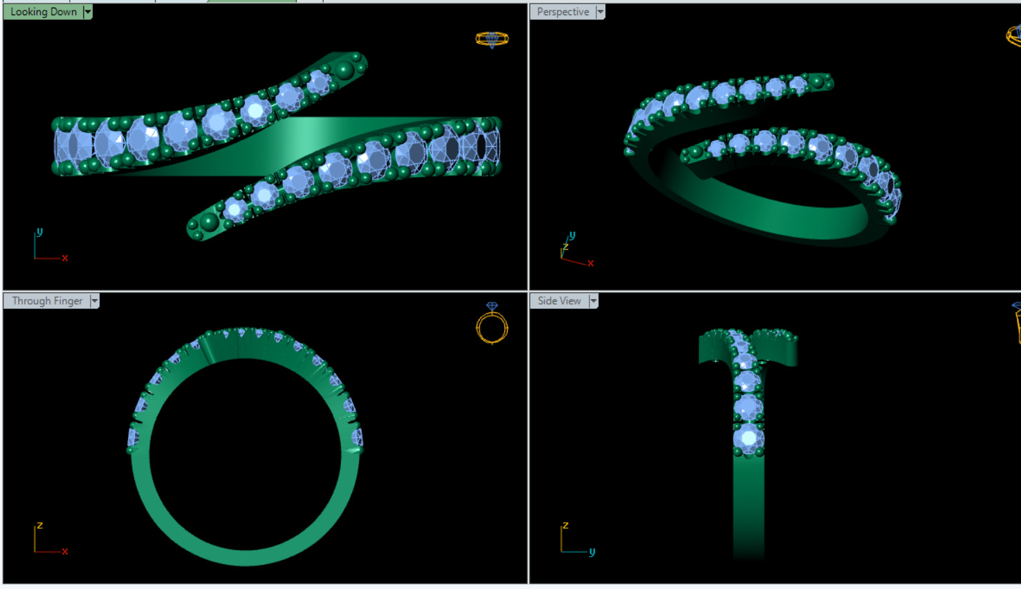 Women ring 3D print model_16