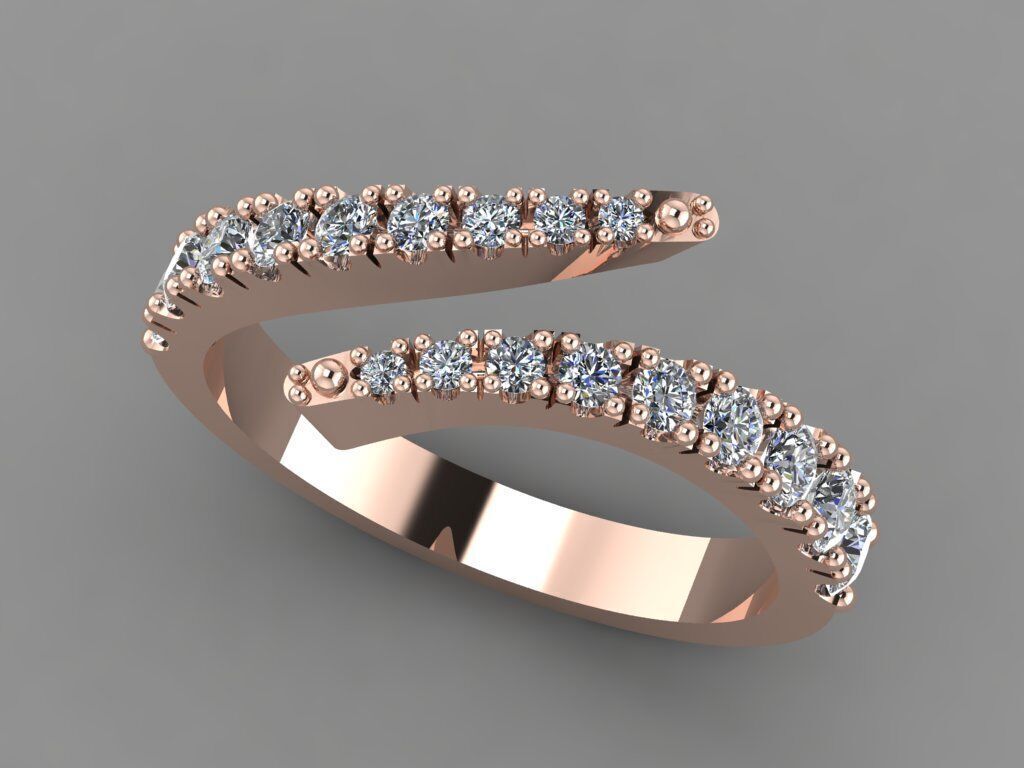 Women ring 3D print model_9