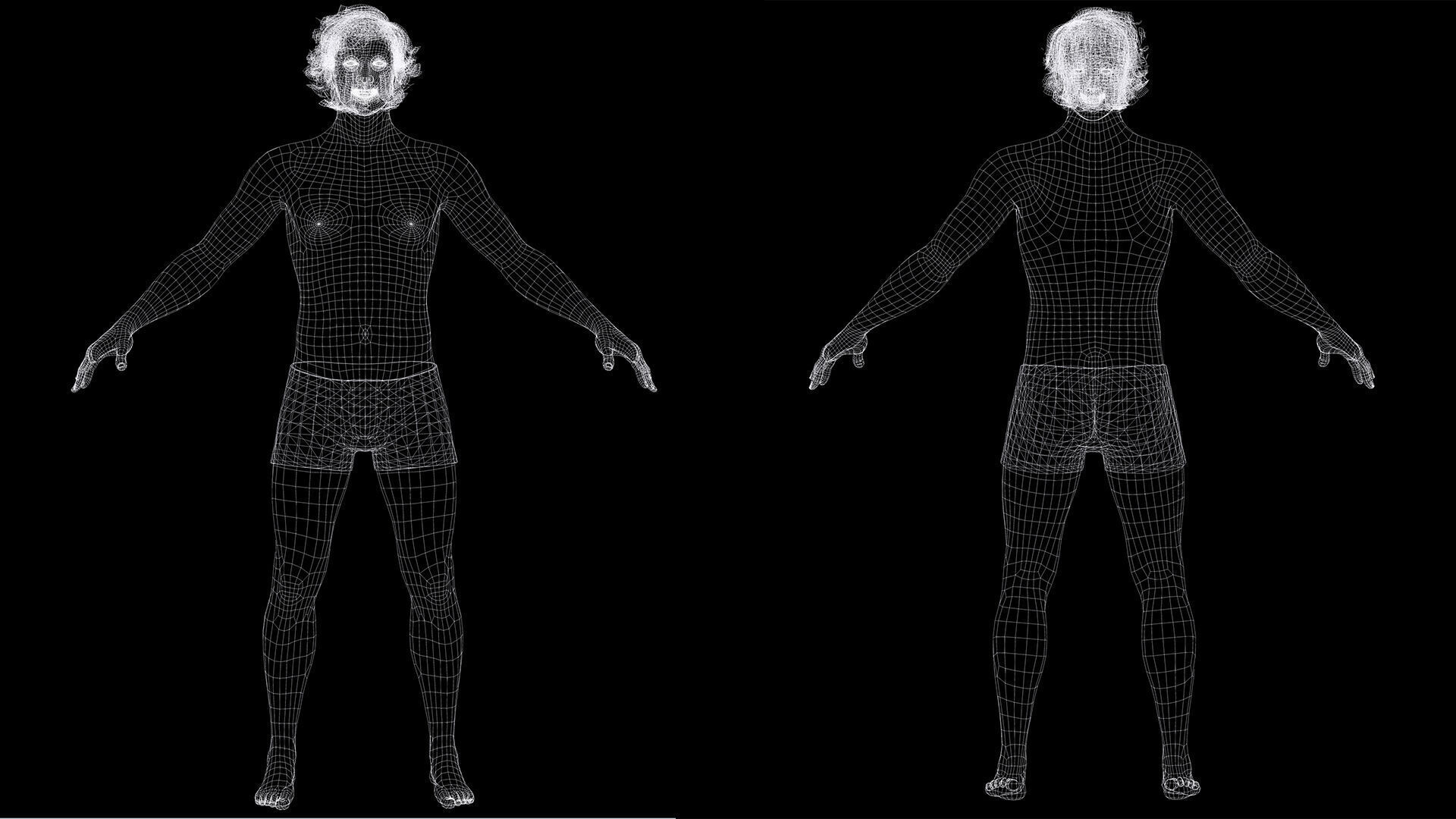 Download Free Rigged 3D Character Fully Rigged Optimized Free low-poly 3D model_19