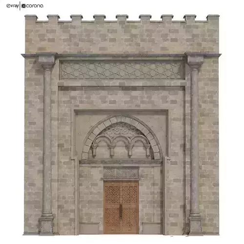 Arabic turkish islamic architectural element set 506