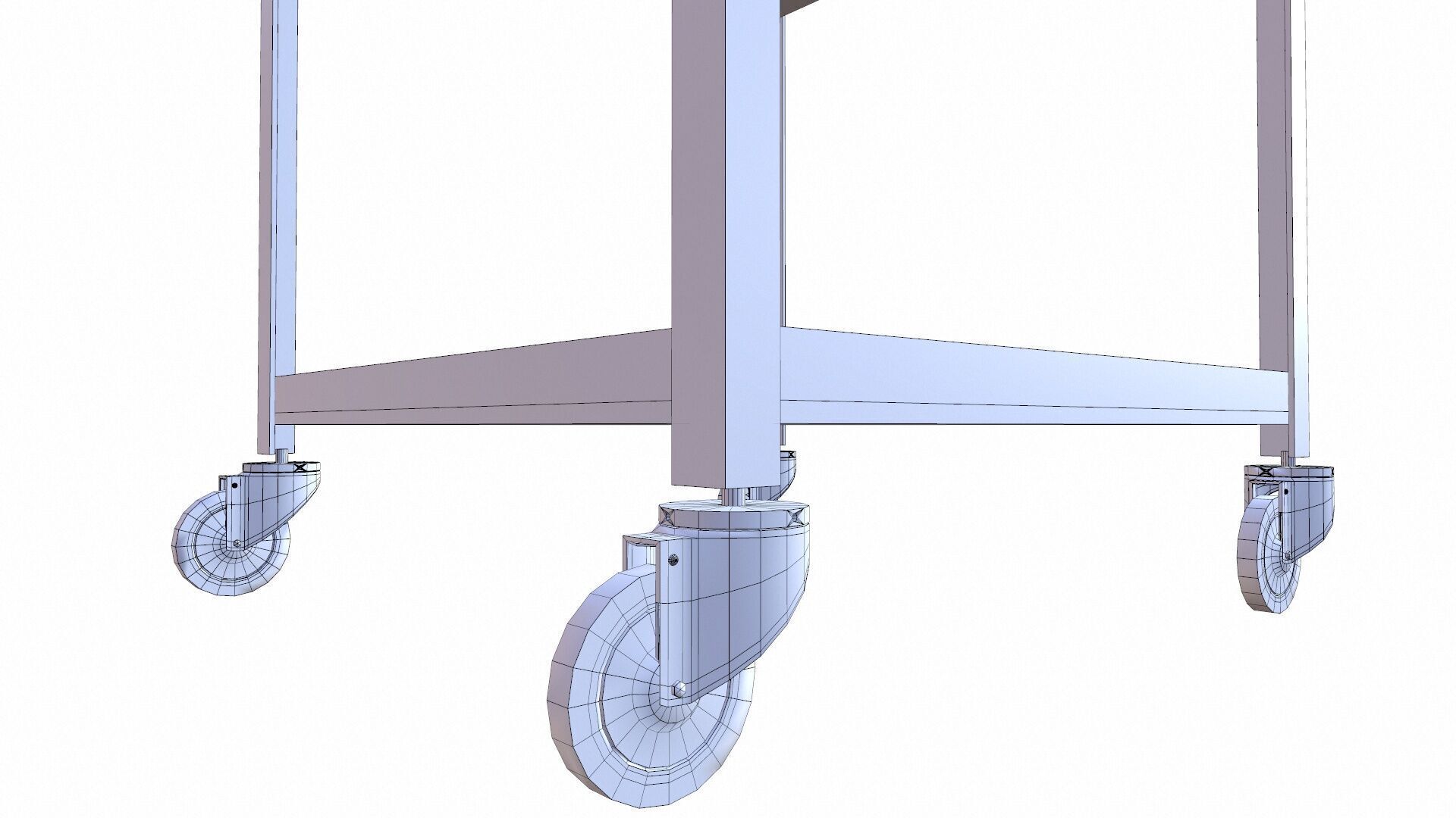 Industrial Trolley Low-poly 3D model_6