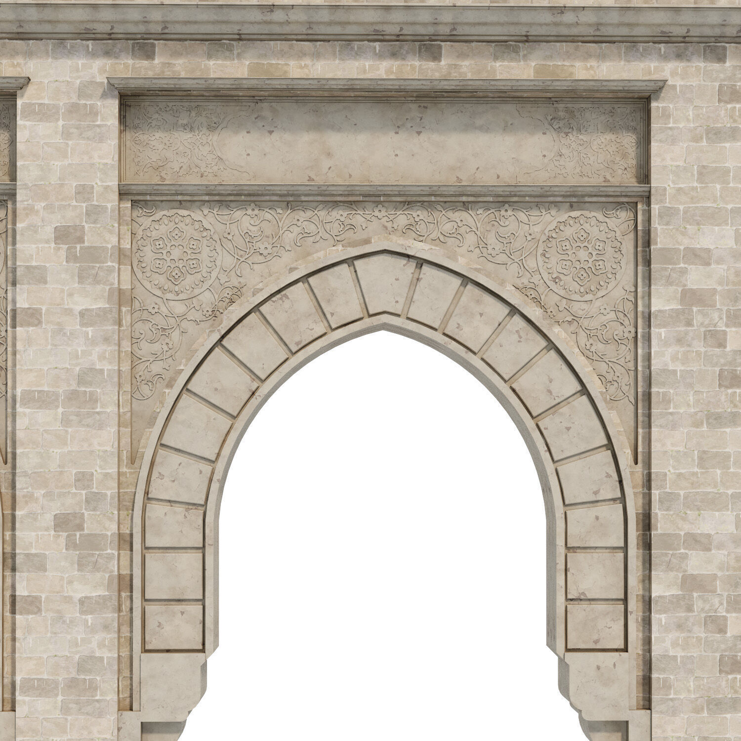 Arabic turkish islamic architectural element set 507 3D model_3