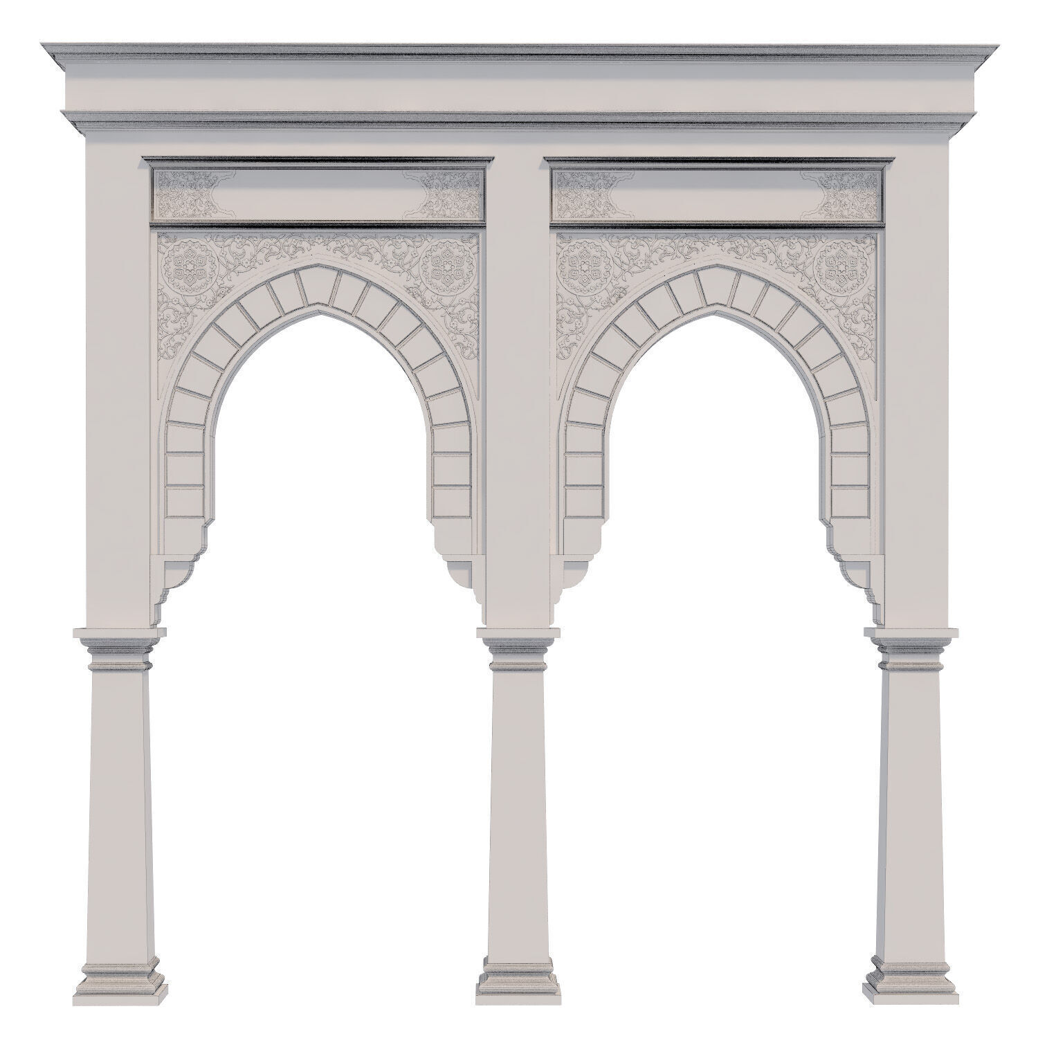 Arabic turkish islamic architectural element set 507 3D model_2