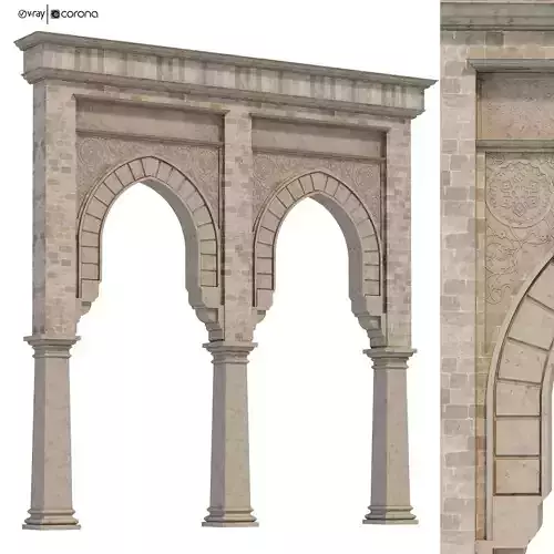 Arabic turkish islamic architectural element set 507