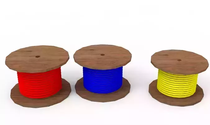 Wires Low-poly 3D model