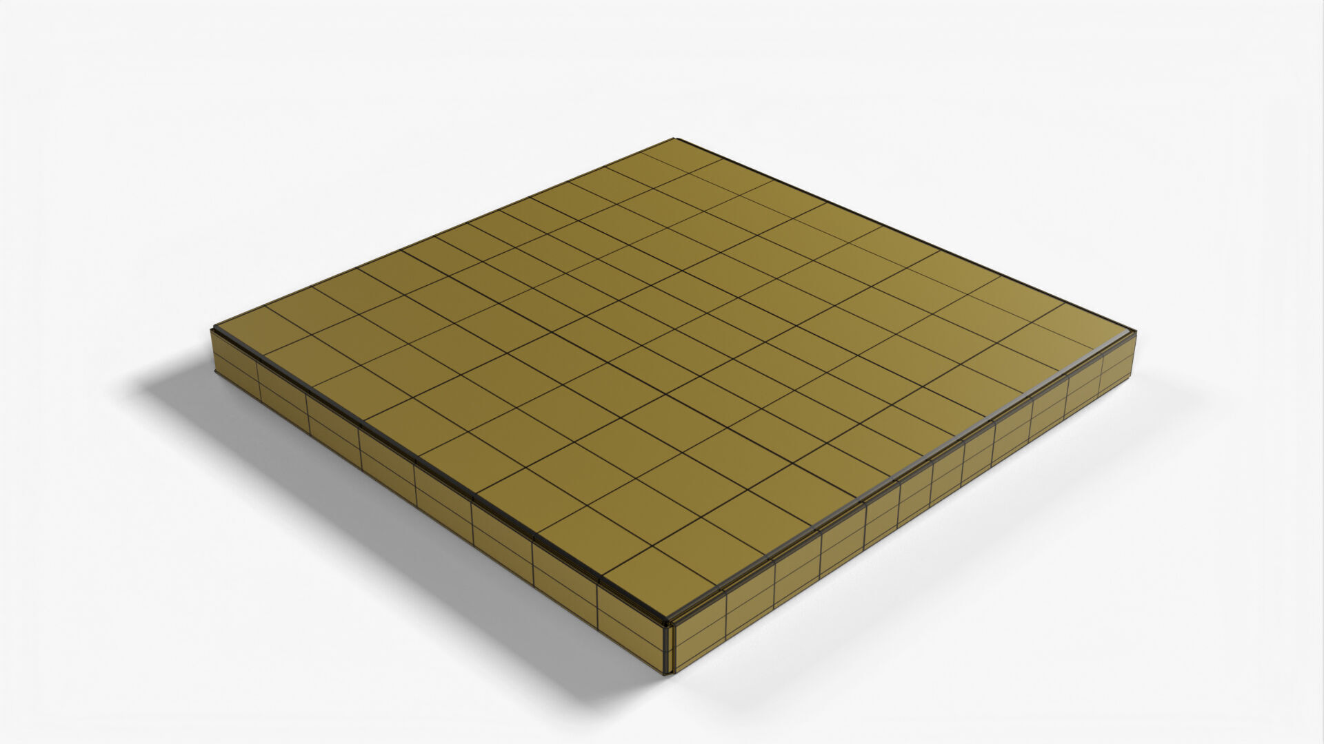 6 inch White Paper Pizza Box 3D model_14