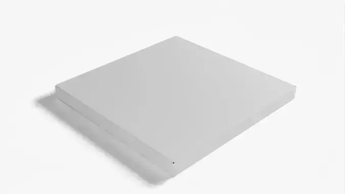 6 inch White Paper Pizza Box 3D model
