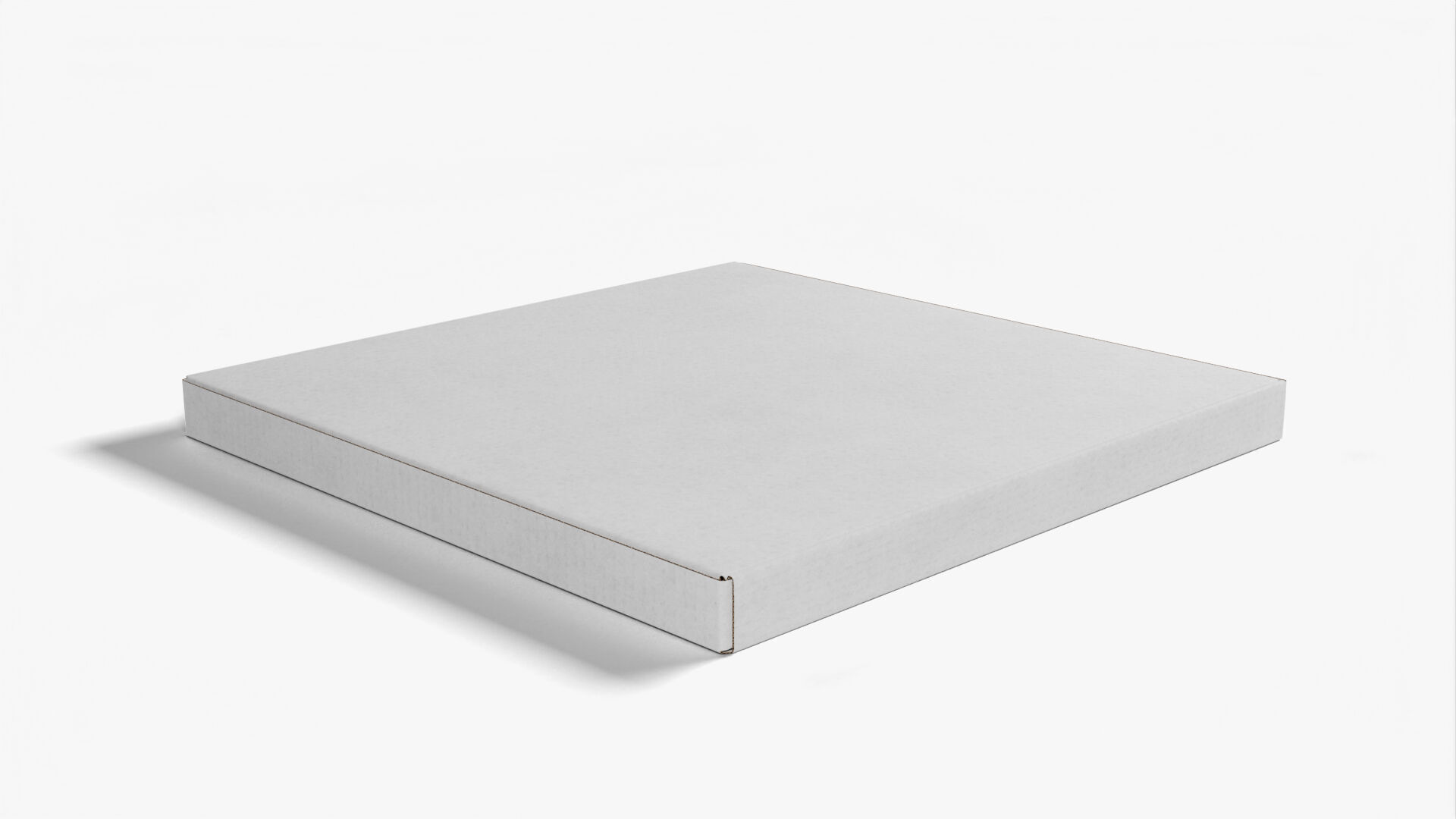 6 inch White Paper Pizza Box 3D model_6