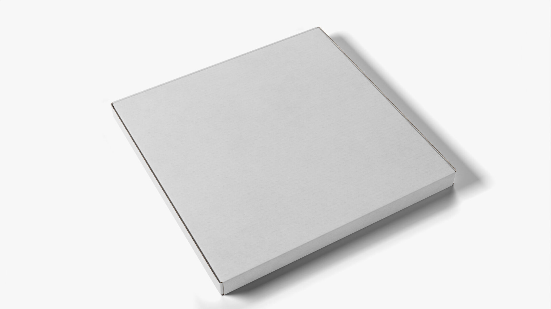 6 inch White Paper Pizza Box 3D model_4