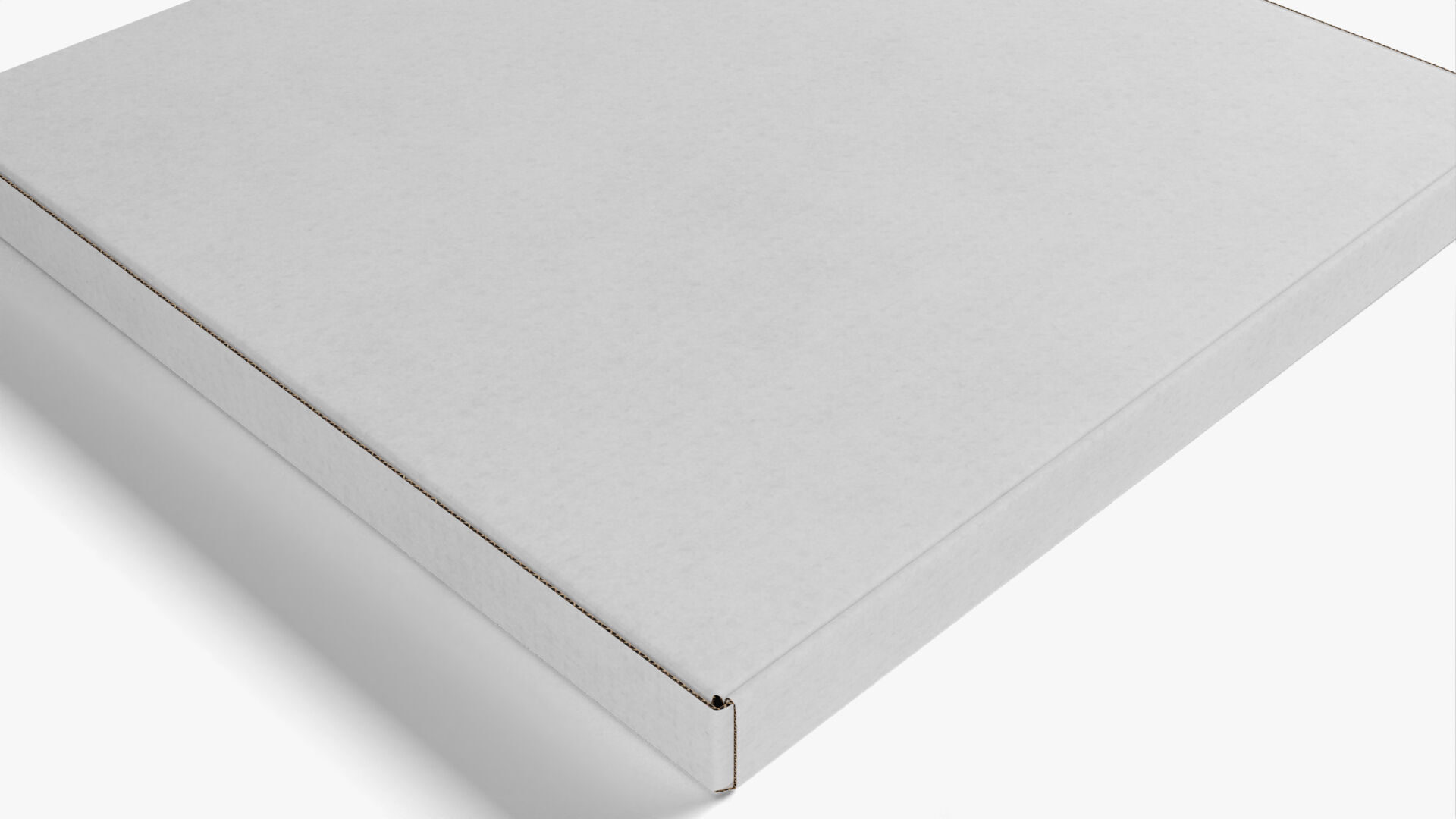 6 inch White Paper Pizza Box 3D model_7