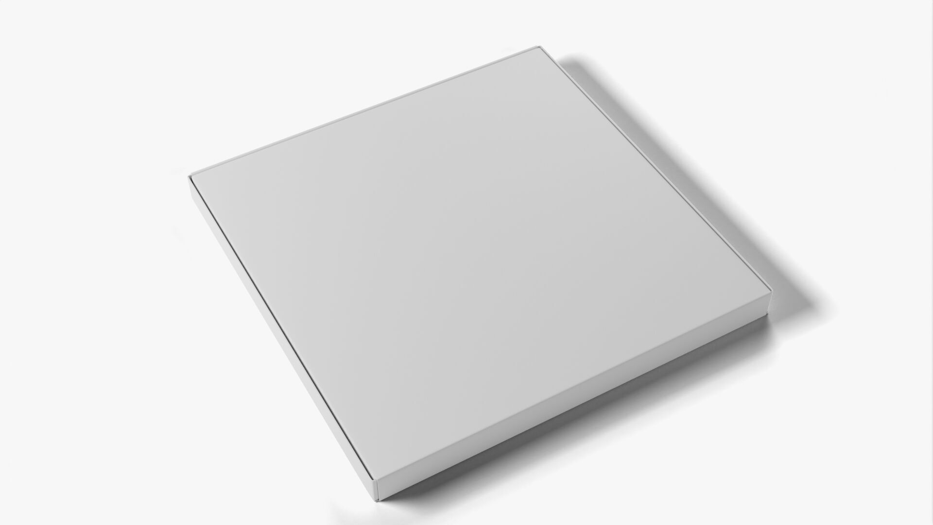 6 inch White Paper Pizza Box 3D model_10