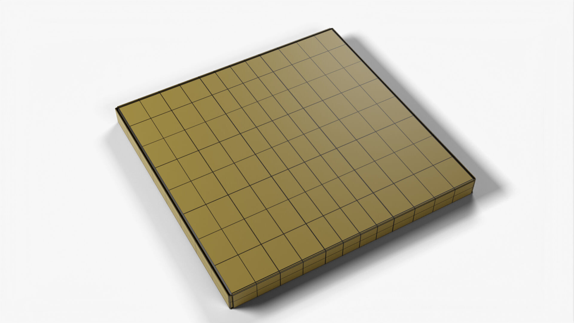 6 inch White Paper Pizza Box 3D model_16