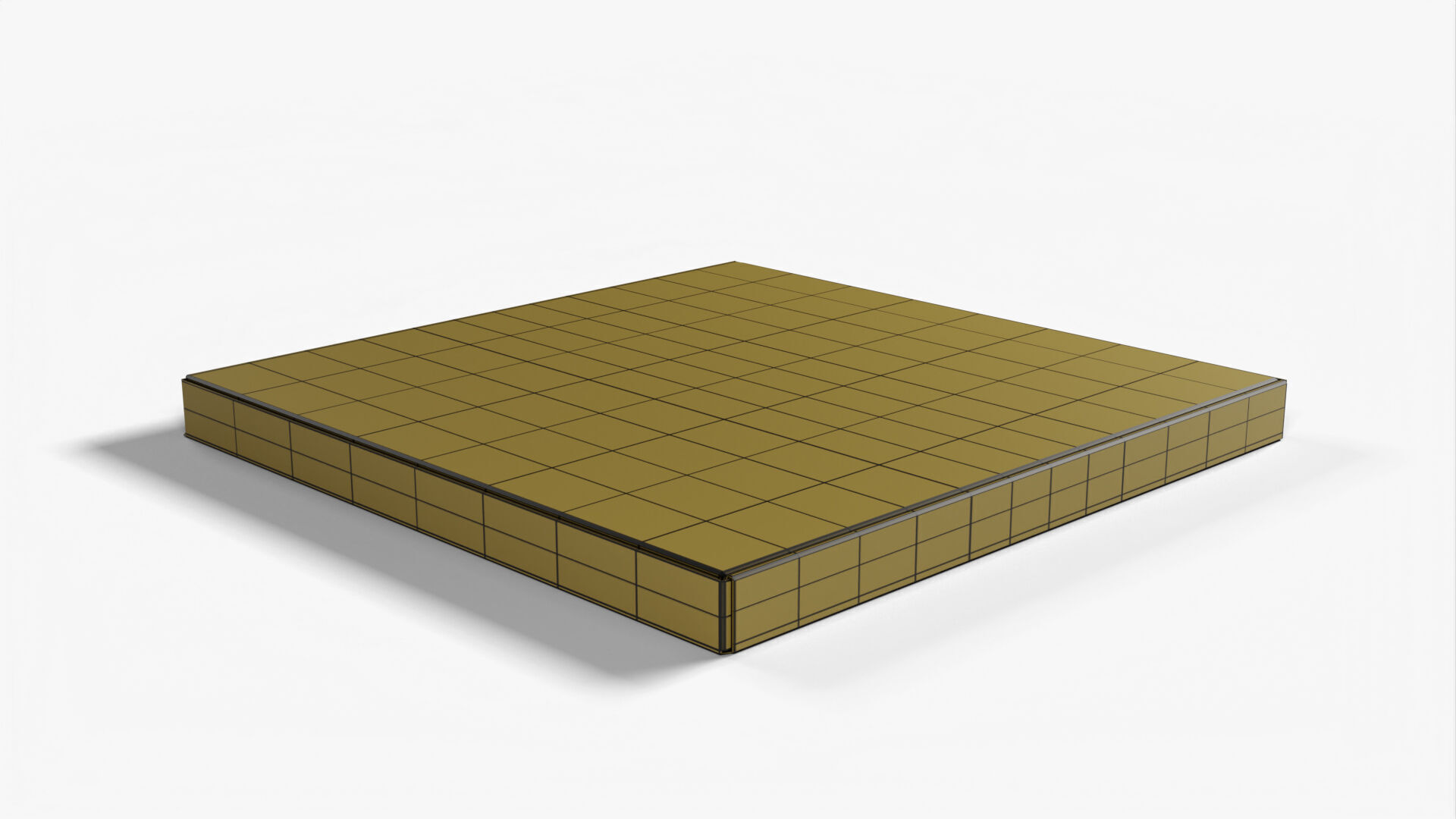 6 inch White Paper Pizza Box 3D model_18