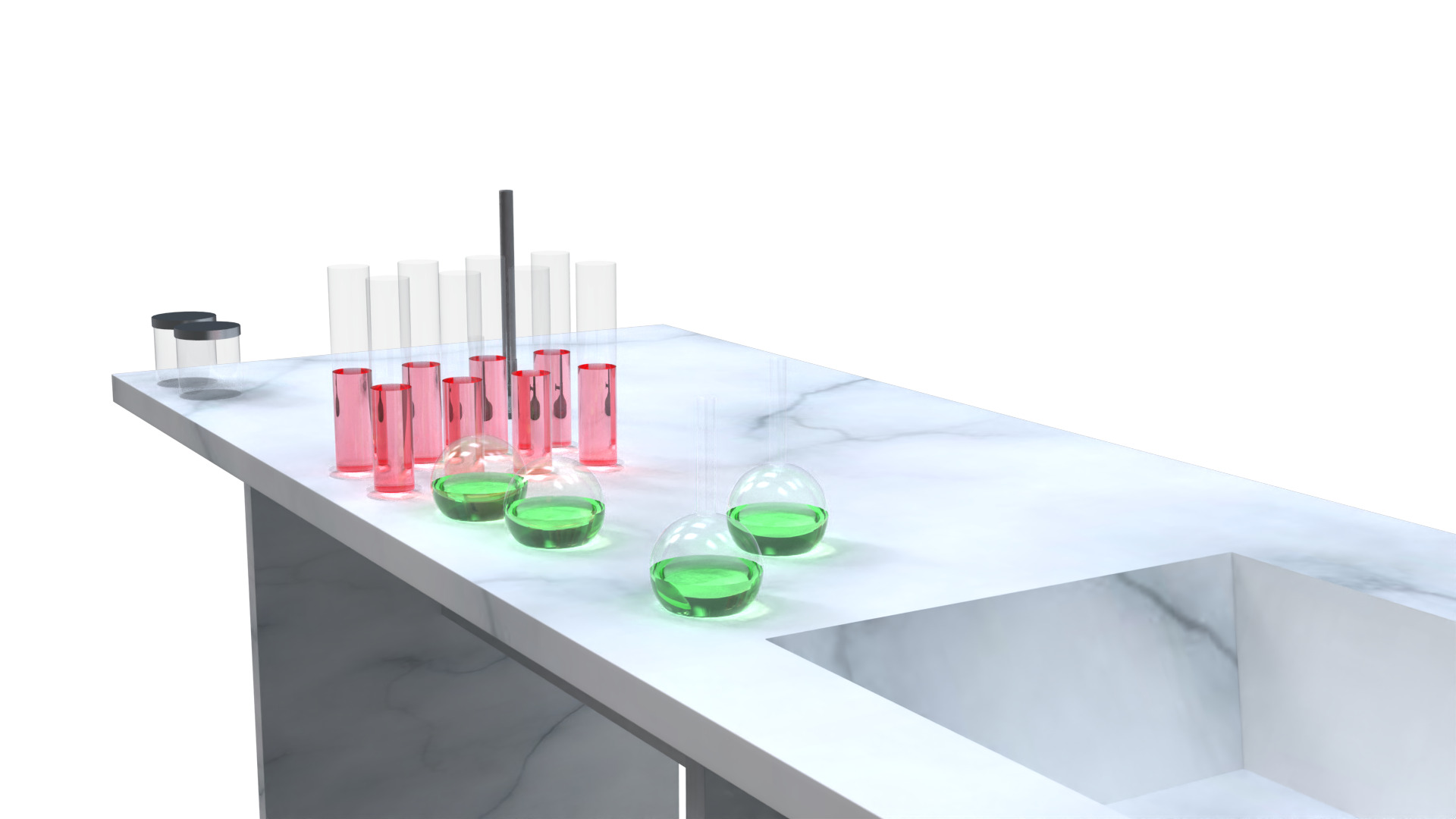 Laboratory table Low-poly 3D model_5