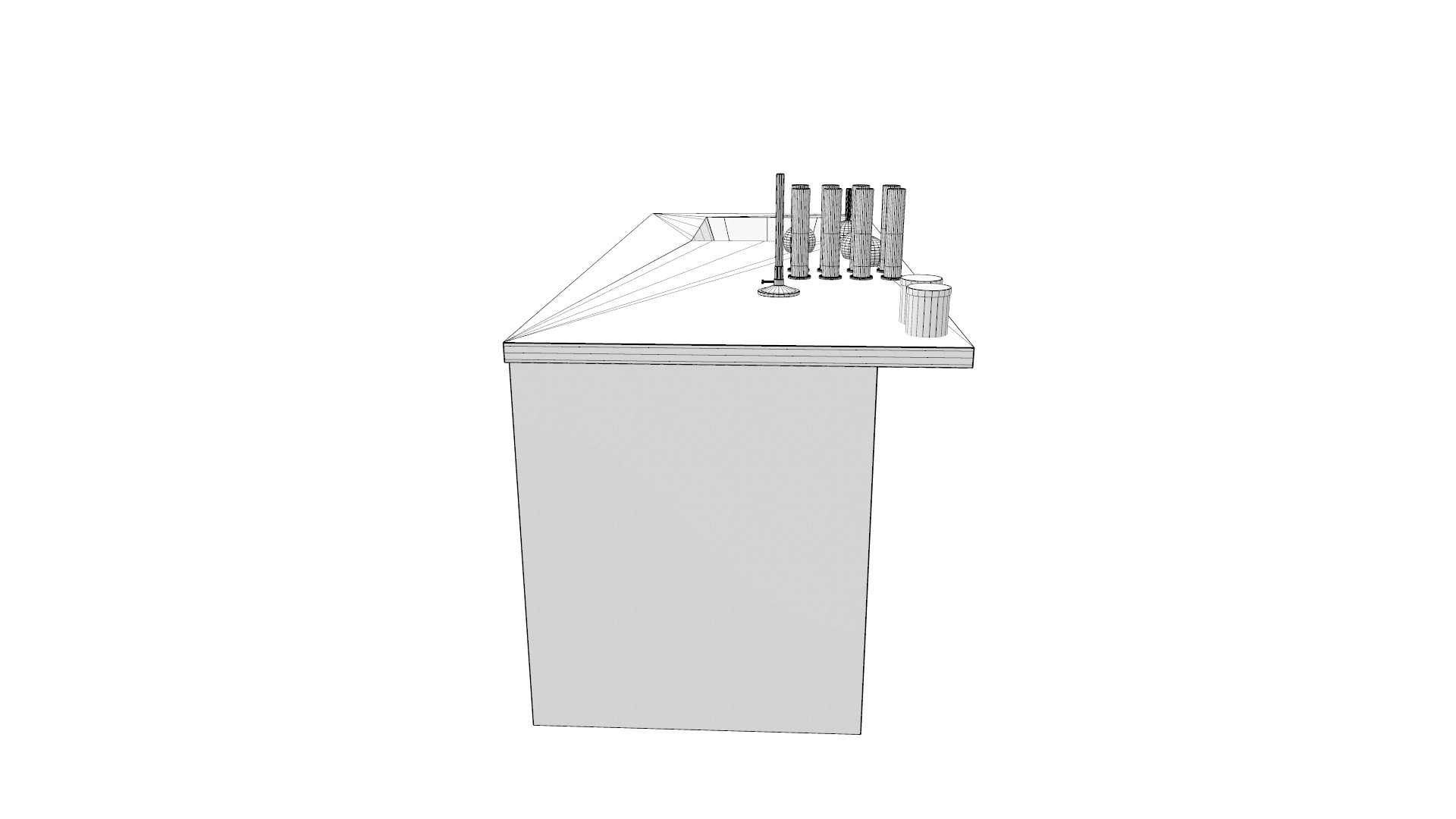 Laboratory table Low-poly 3D model_10