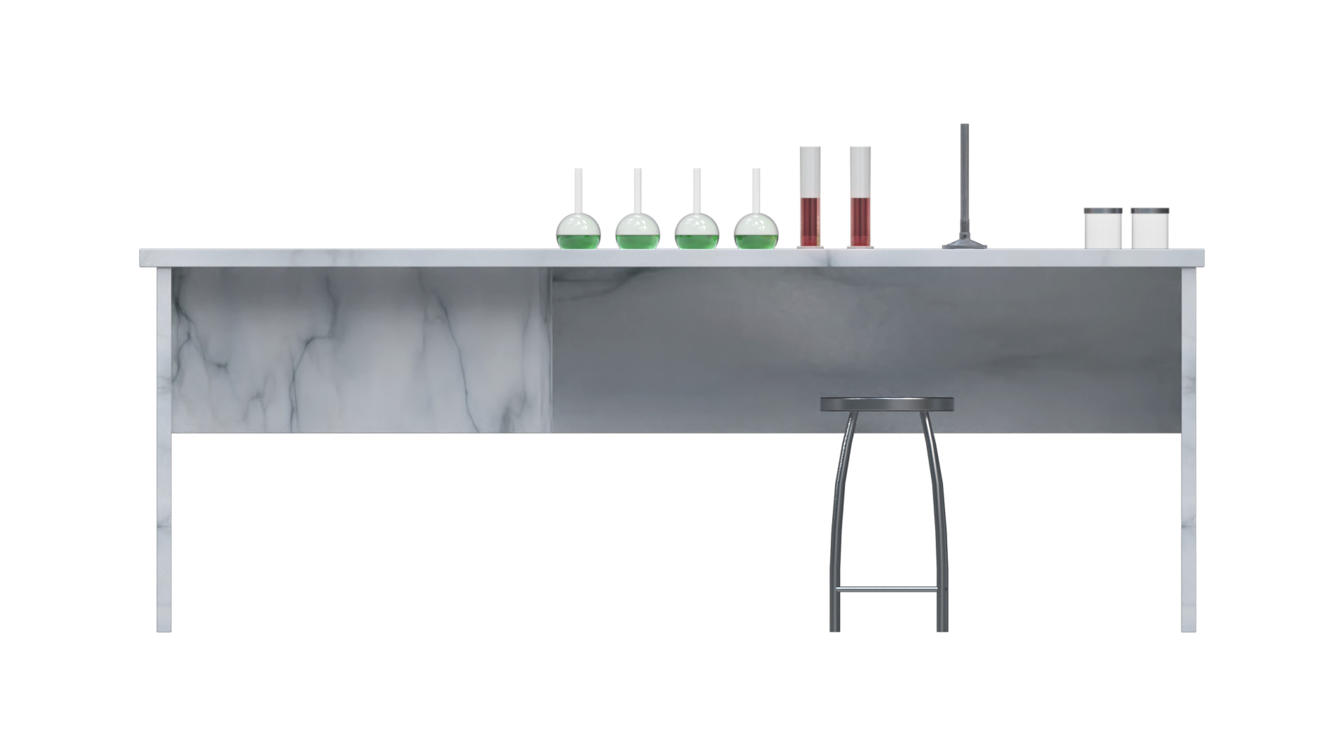 Laboratory table Low-poly 3D model_1