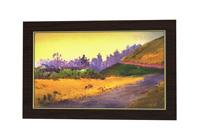 Landscape Poster Low-poly 3D model