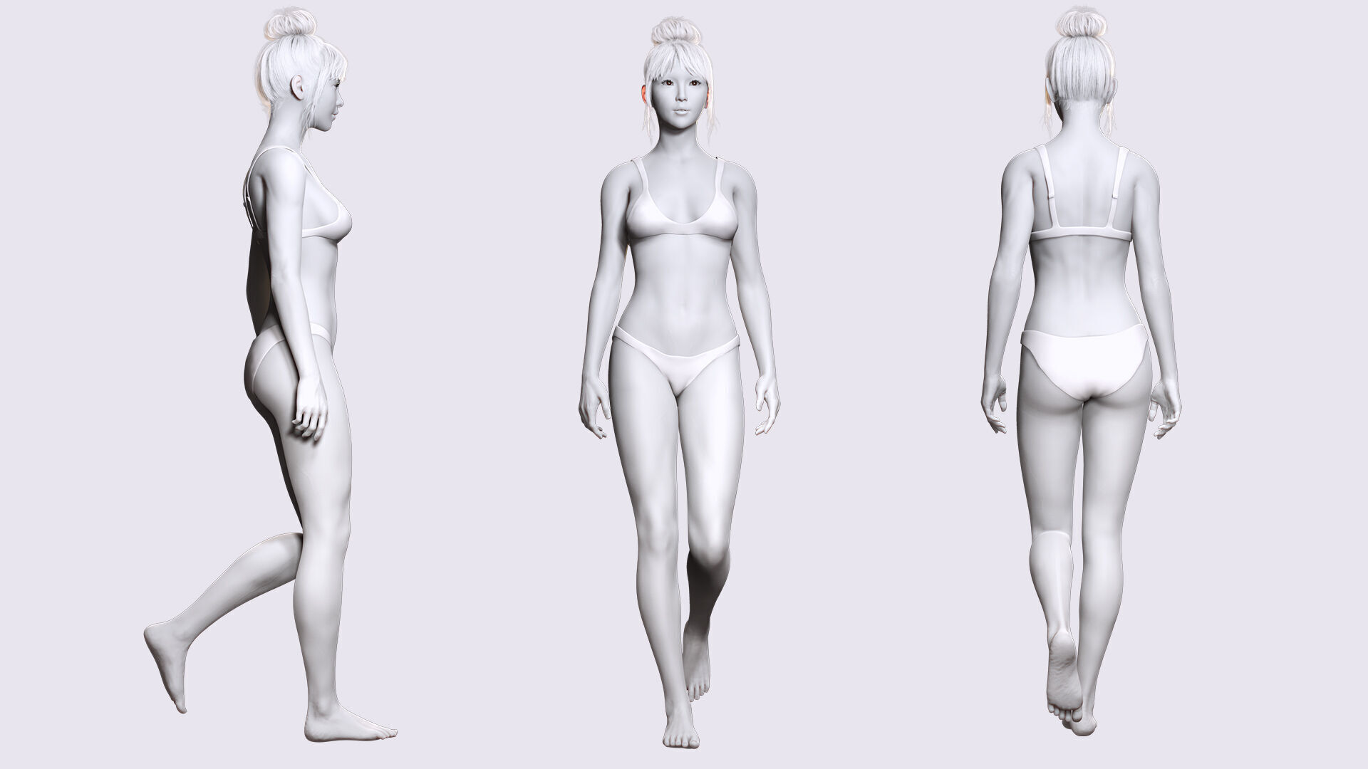 Download a Free High-Quality 3D Female Model Fully Rigged Free low-poly 3D model_2